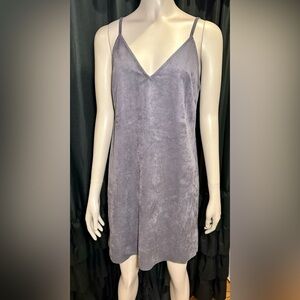 ARITZIA Wilfred Free Womens Divine Faux Vegan Suede Mini Dress Gray Size Small